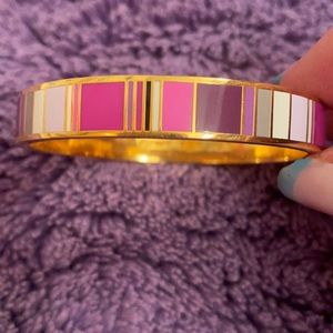 Kate Spade Jump For Joy Bangle Bracelet Gold Pink